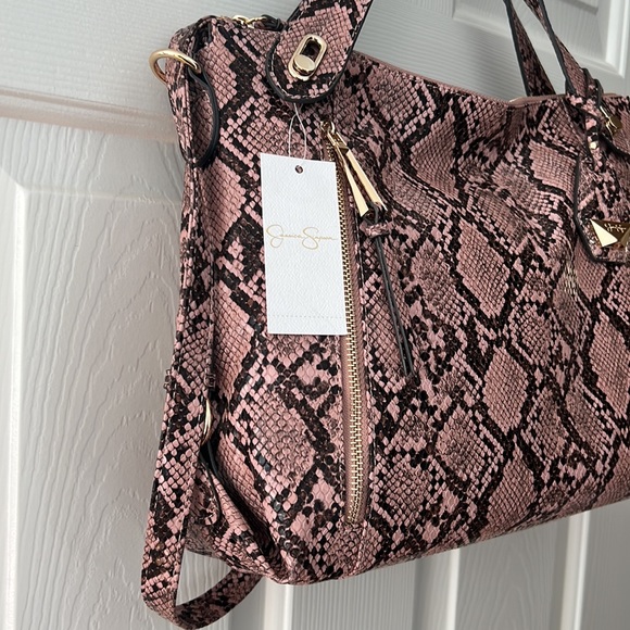 Jessica Simpson Roxanne Python Satchel - Picture 7 of 16